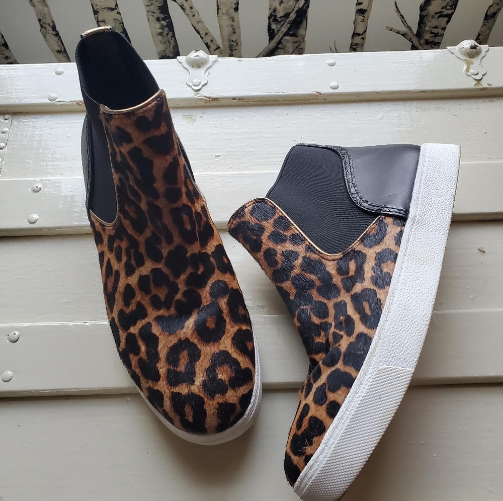 Sam Edelman Margot High Top Sneakers Leopard 7